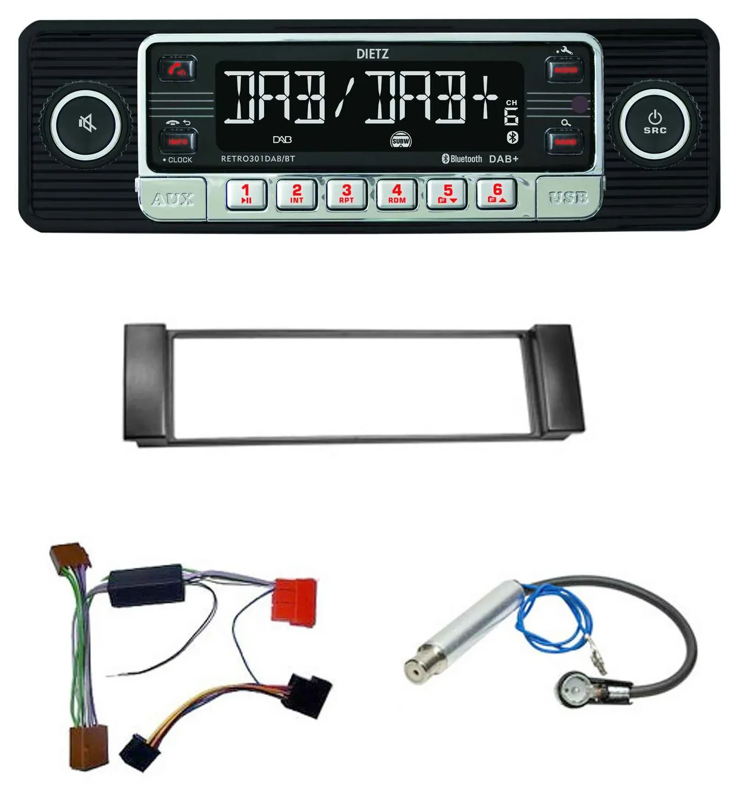 Dietz USB DAB MP3 Bluetooth Autoradio für Audi A3 8L 00-03 A6 C5 00-04 Aktivsyst