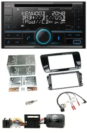 Kenwood CD 2DIN DAB USB Lenkrad Bluetooth Autoradio für Seat Ibiza ab 08 Klavier