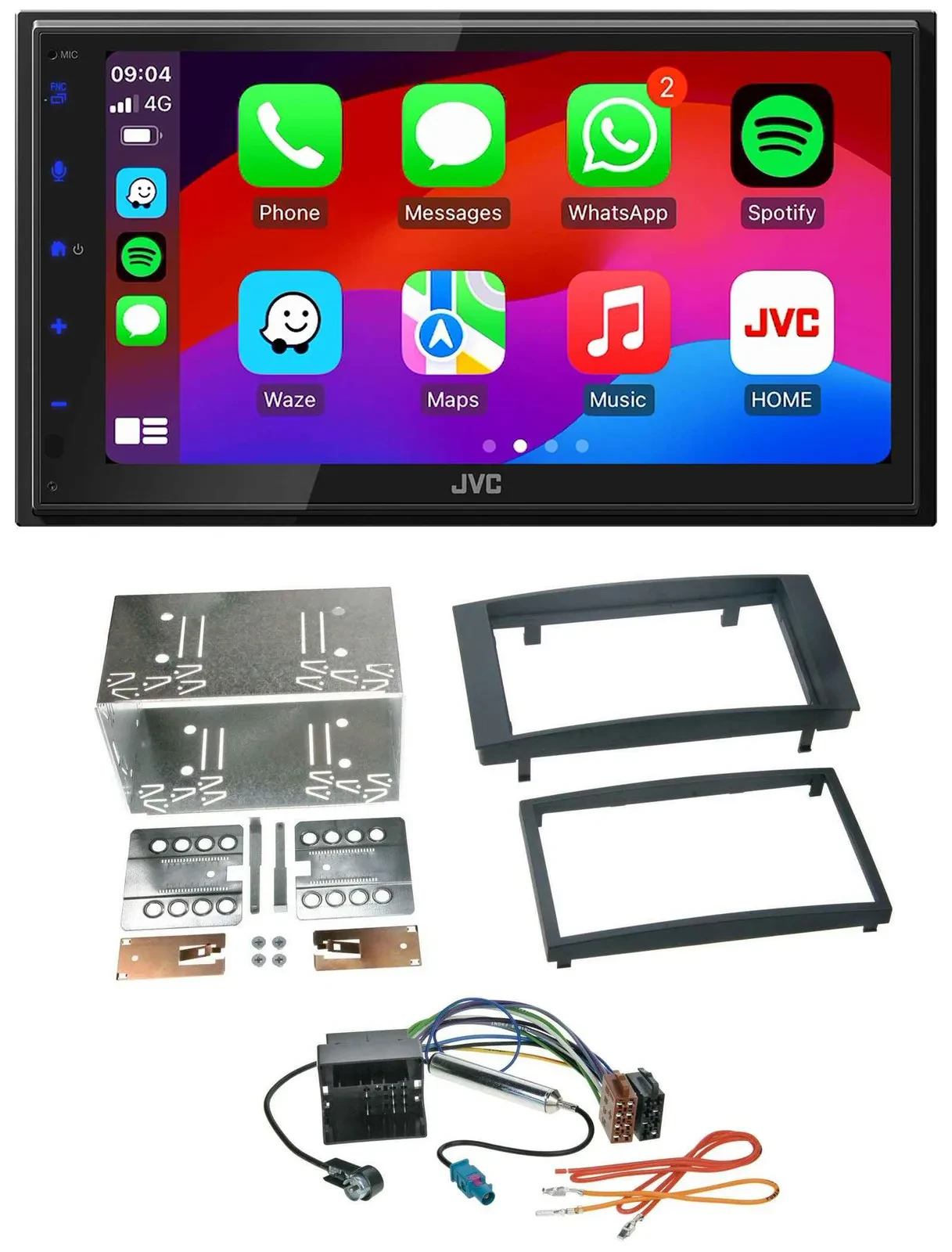 Автомагнитола JVC 2DIN Bluetooth USB MP3 DAB для VW Touareg, T5 Caravelle, Multivan
