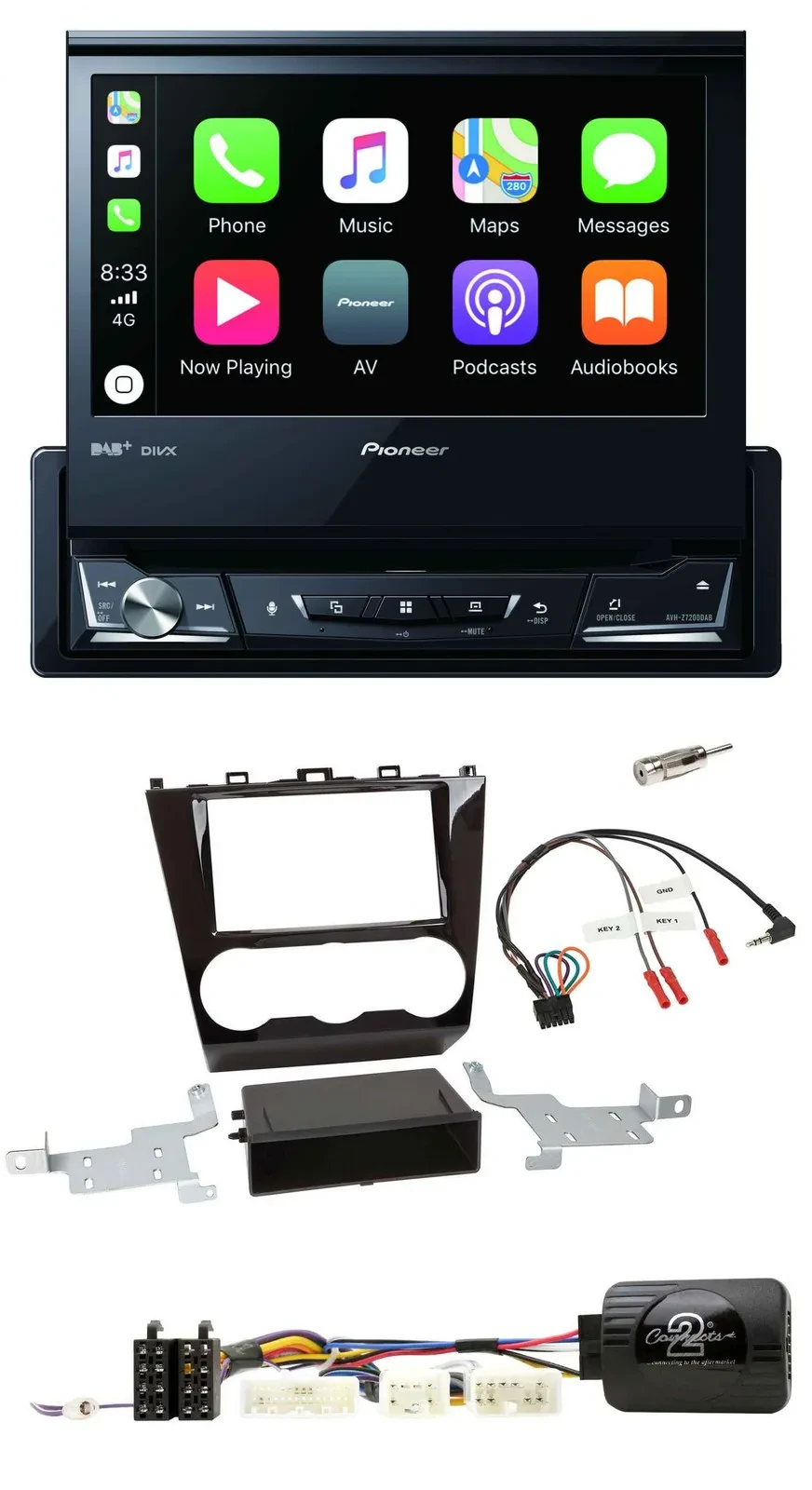 Pioneer DVD Bluetooth DAB USB Lenkrad Autoradio für Subaru Forester ab 2015