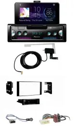 Pioneer DAB Bluetooth MP3 USB Autoradio für Nissan Micra 2013-2017 schwarz matt