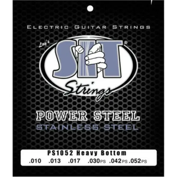 Струны для электрогитары SIT Strings PS1052 Power Steel Stainless 10-52
