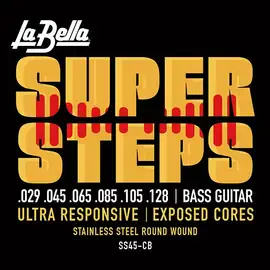 Комплект струн для 6-струнной бас-гитары La Bella SS45-CB Super Steps
