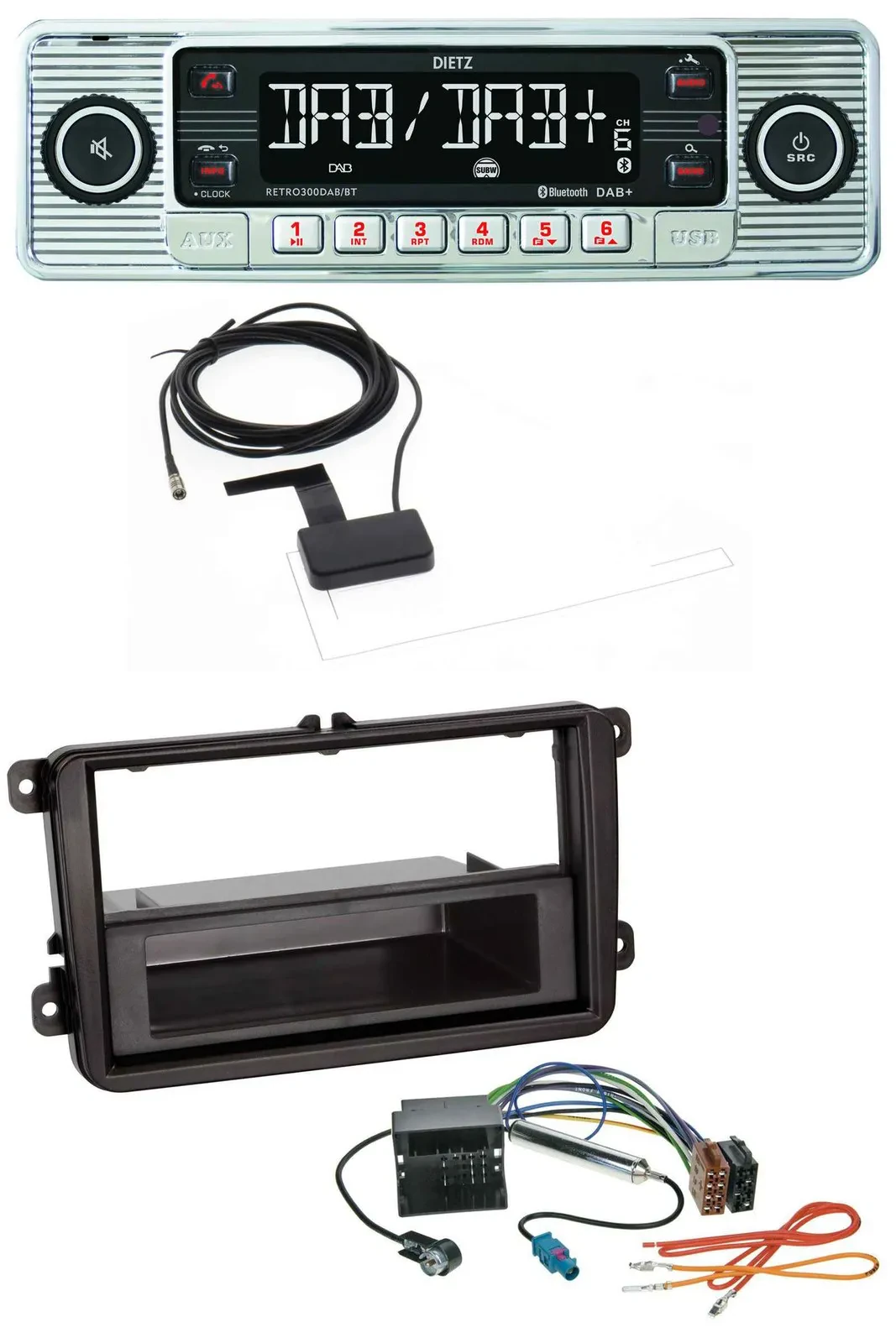 Dietz Bluetooth USB MP3 DAB Autoradio für VW Amarok, Beetle, EOS (ab 06)