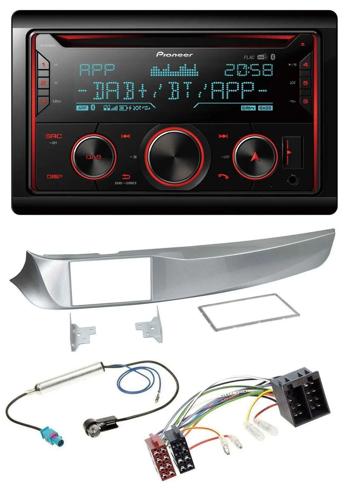Pioneer 2DIN DAB MP3 Bluetooth USB CD Autoradio für Alfa Giulietta 05/2010-10/20