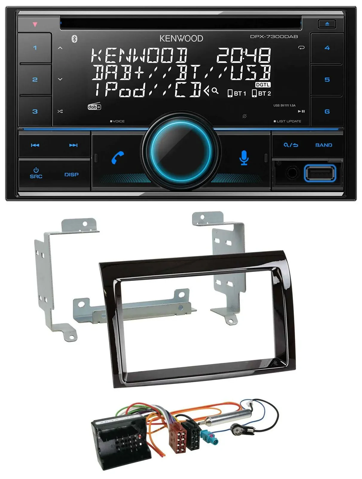 Kenwood CD 2DIN DAB USB MP3 Bluetooth Autoradio für Citroen Jumper 2006-2011 Pia