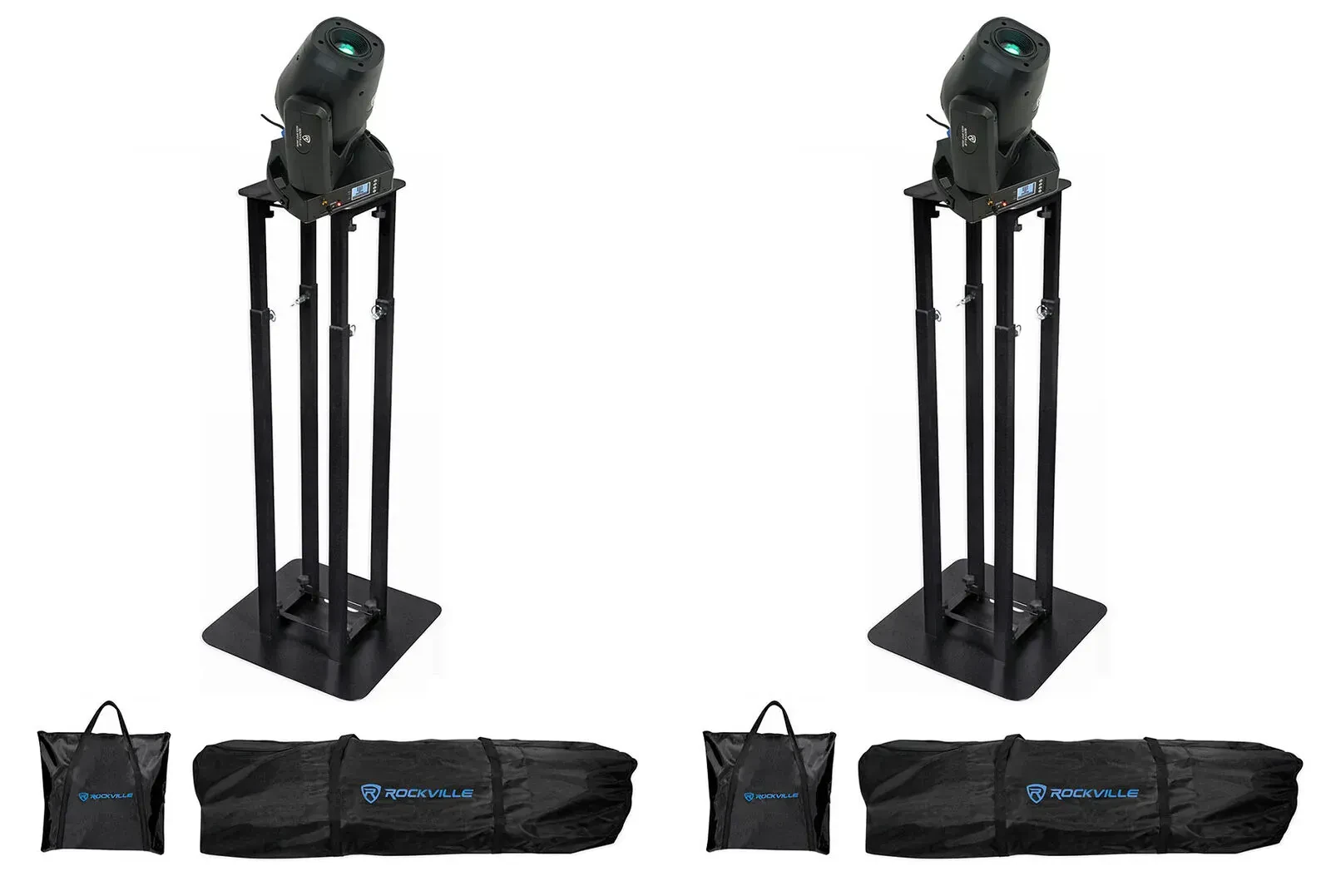 Прибор с полным движением Rockville ROCK SPOT 260W Black с аксессуарами (пара)