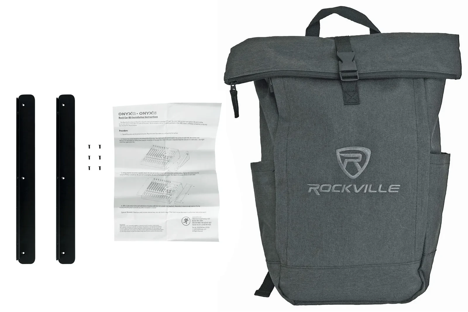 Чехол для микшера Mackie RPAK угольный для Onyx12 (набор) с Onyx12 Rack Ear Kit