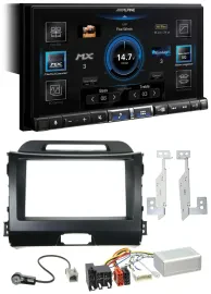 Alpine DAB 2DIN USB Bluetooth Lenkrad Autoradio für Kia Sportage 3 10-15 Navi sc