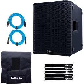 QSC KS118 18" 3600 Watt Active Powered Subwoofer w Protective Cover