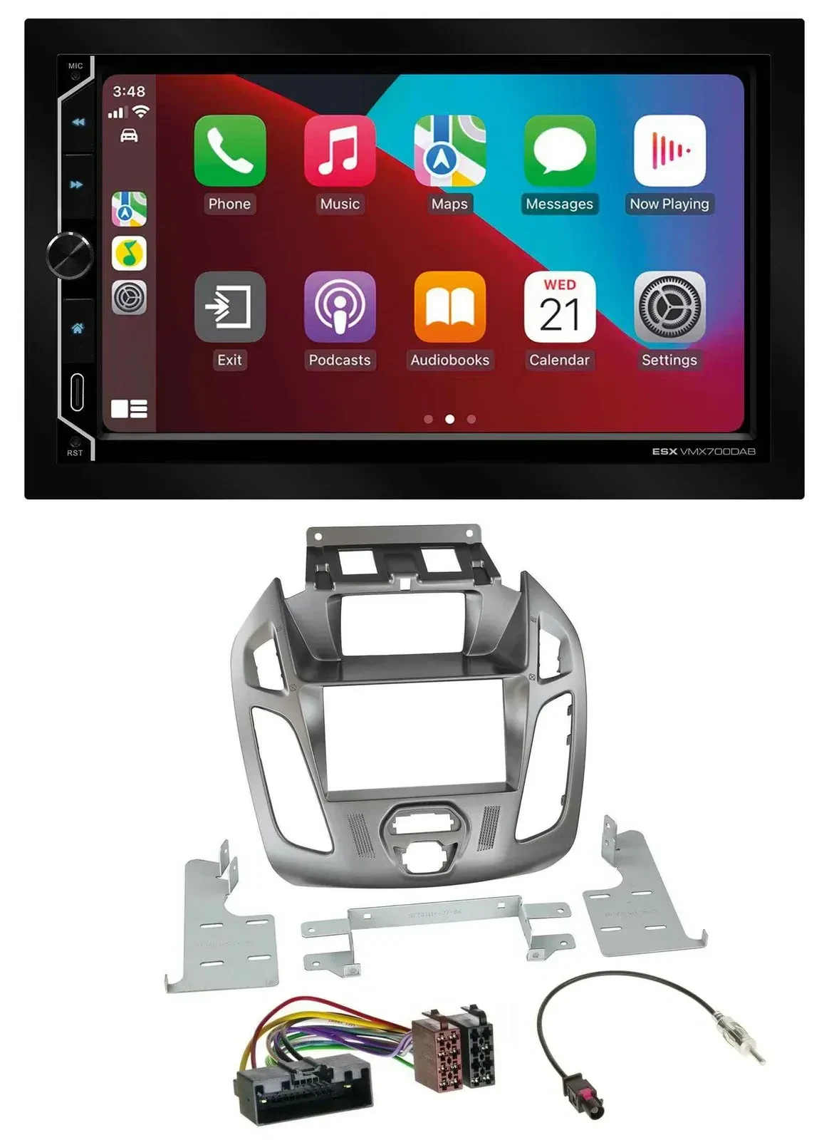 ESX 2DIN DAB USB MP3 Bluetooth Autoradio für Ford Transit 12-18 Display Connect