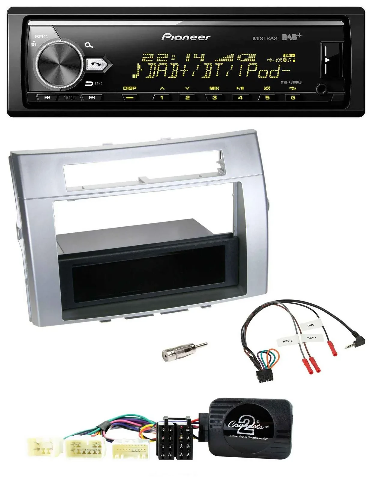 Pioneer Bluetooth USB DAB Lenkrad Autoradio für Toyota Corolla Verso 2004-2007 s