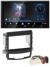 Kenwood Bluetooth 2DIN USB DAB MP3 Autoradio für SSangYong Korando 10-13