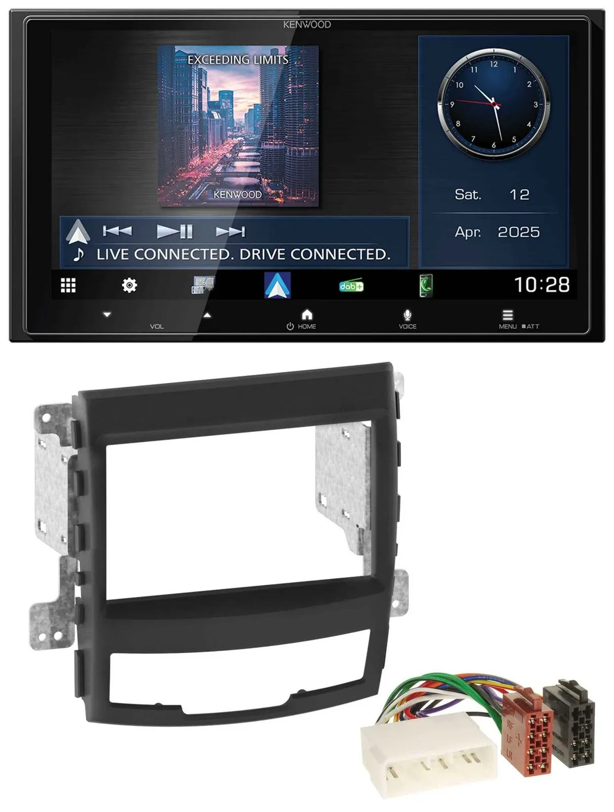 Kenwood Bluetooth 2DIN USB DAB MP3 Autoradio für SSangYong Korando 10-13