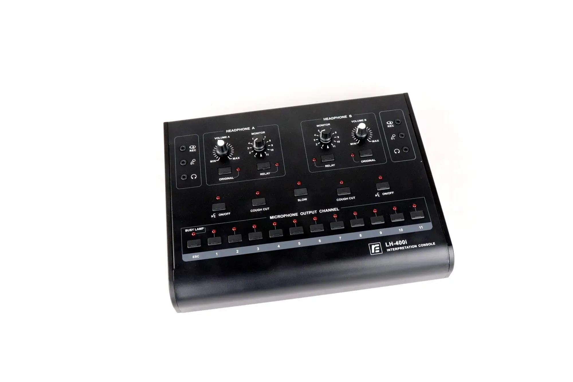 Пульт переводчика RFIntell LH-400I для 2 переводчиков, только с гарнитурами, гарнитура 1 шт, кабель D-Sub–D-Sub 10 м в комплекте