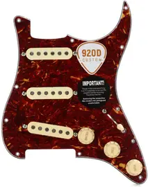 Пикгард со звукоснимателями 920D Custom Texas Vintage Loaded Stratocaster Pickguard Tortoise Aged White