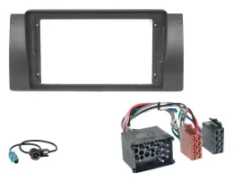 Radioeinbauset für 9 Zoll Autoradio für BMW X5 2000-2002 17-Pin Rundpin