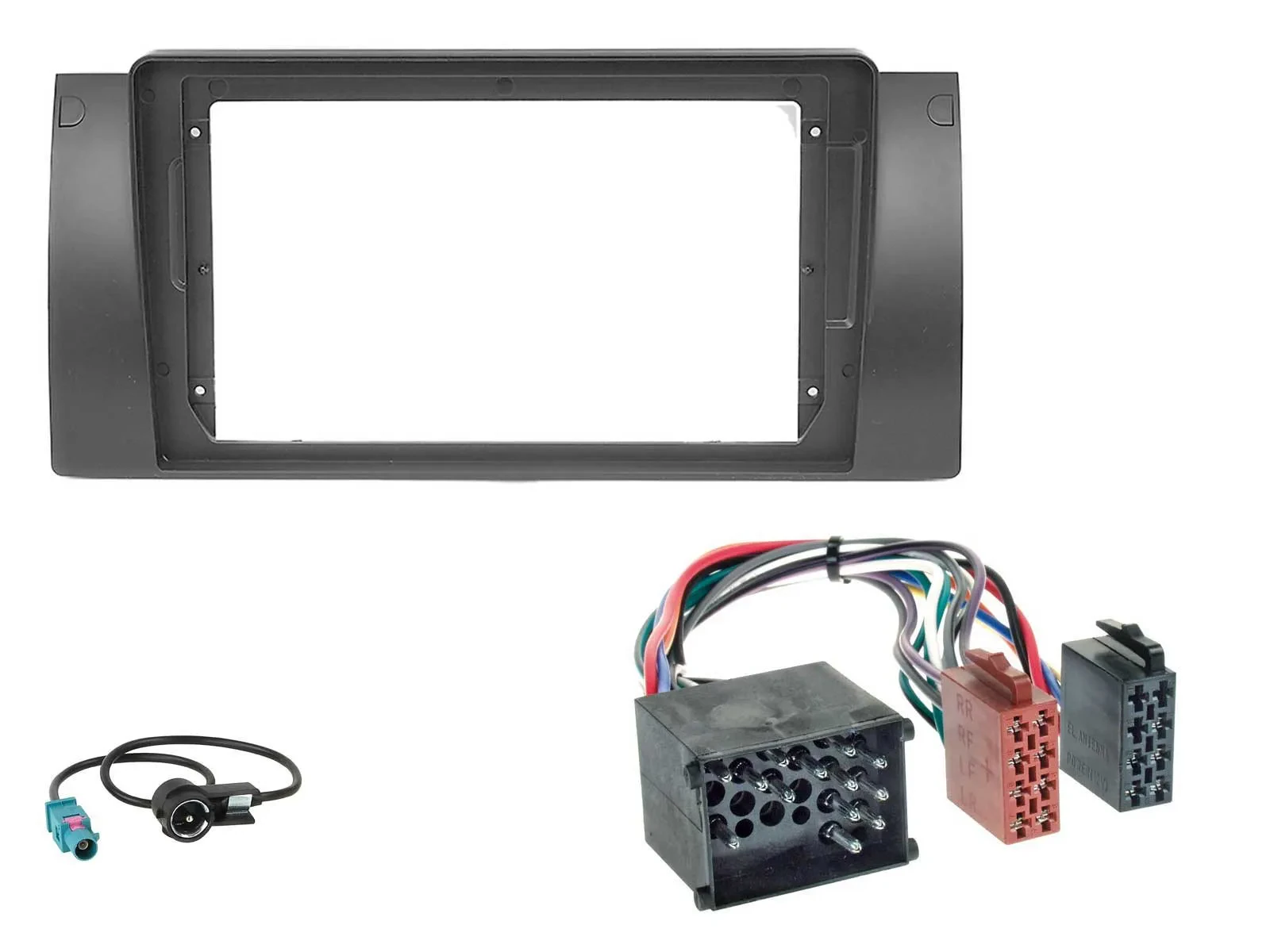 Radioeinbauset für 9 Zoll Autoradio für BMW X5 2000-2002 17-Pin Rundpin