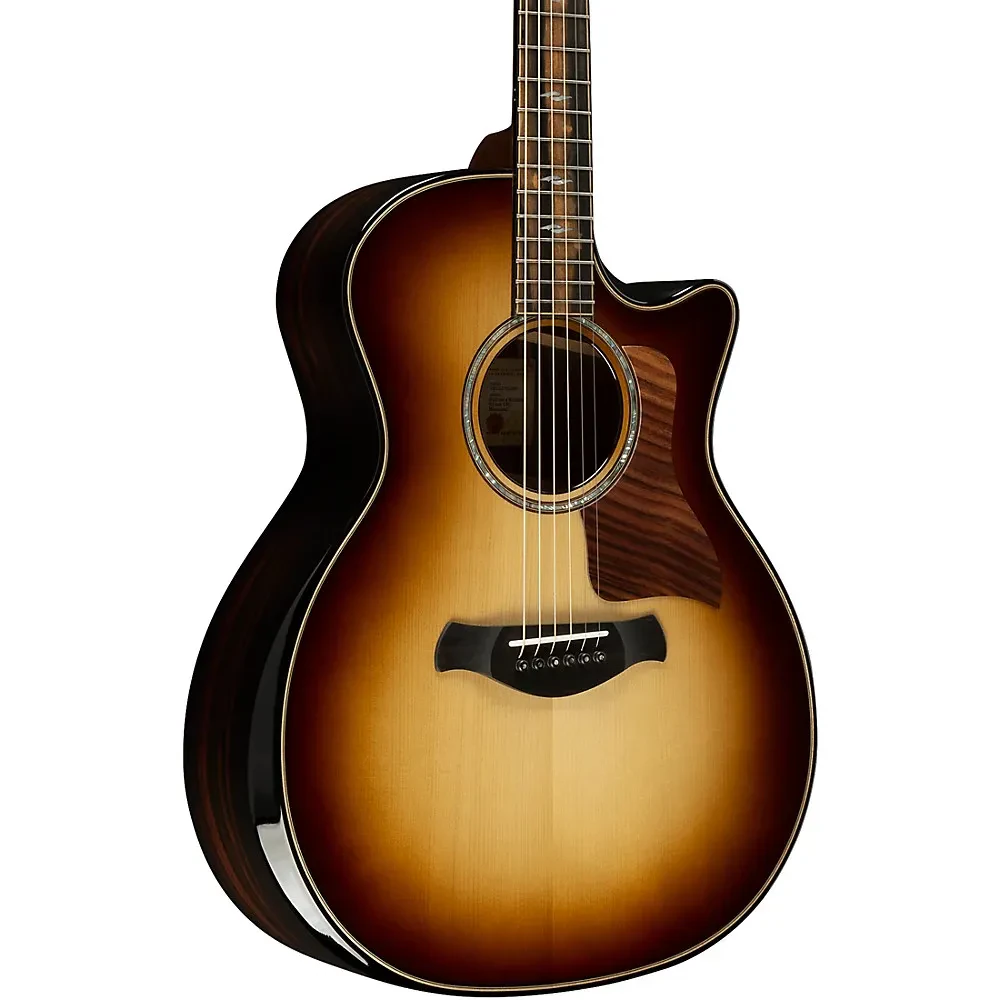 Электроакустическая гитара Taylor 814ce Builder's Edition Grand Auditorium, Shaded Edge Burst, вырез Venetian, мензура 25.5", 6 струн, правосторонняя, с кейсом