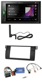 Автомагнитола Pioneer 2-DIN Bluetooth DAB, для BMW 3 Series E46 (2000–2006), поддержка кнопок на руле, MP3