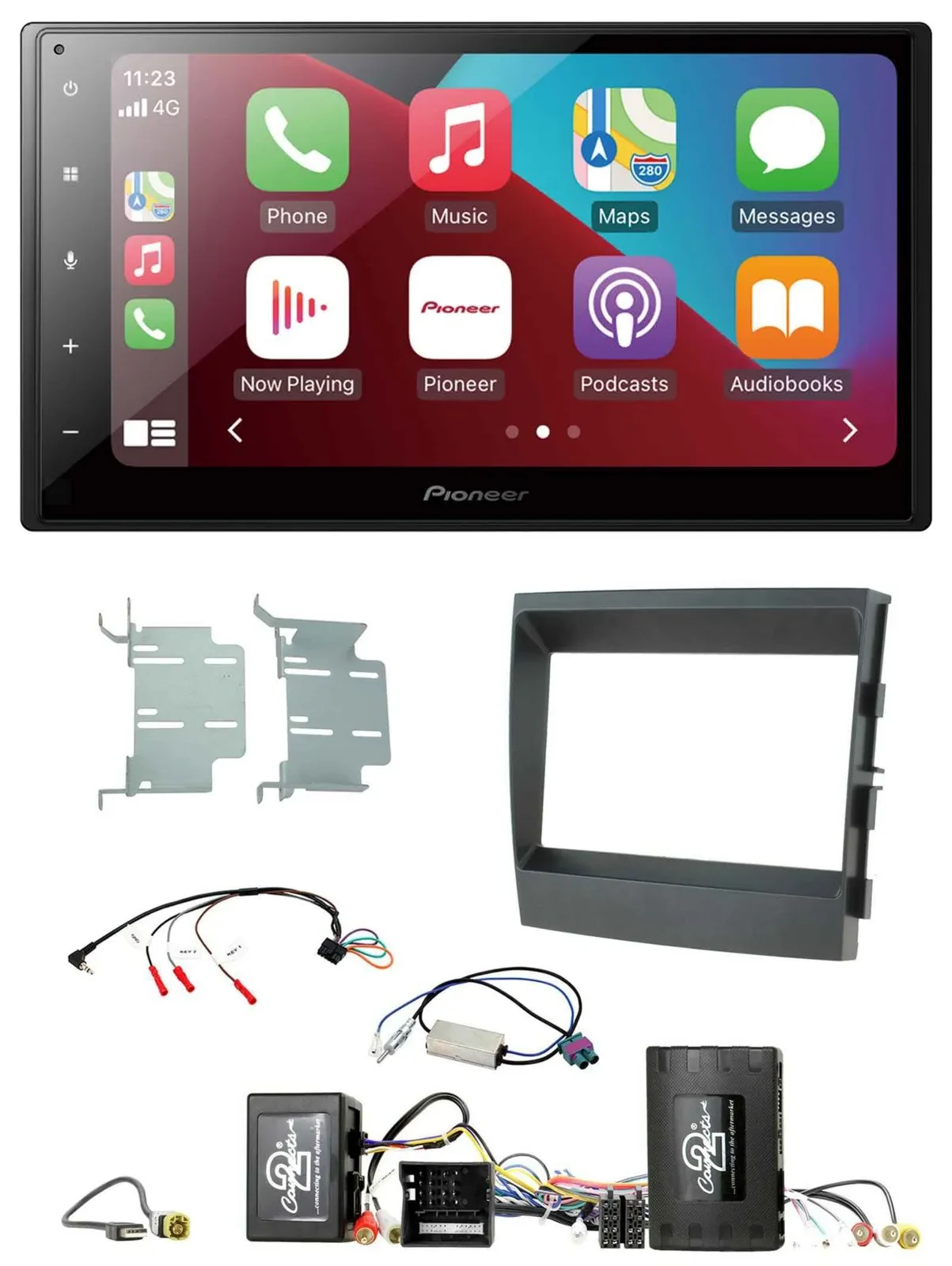 Автомагнитола для Porsche Panamera Pioneer 2DIN, DAB, Bluetooth, USB, поддержка управления с руля