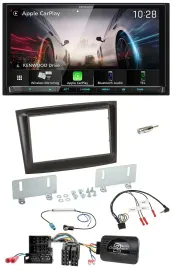 Kenwood Lenkrad 2DIN USB DAB Bluetooth Autoradio für Fiat Doblo Mini-ISO ab 2015