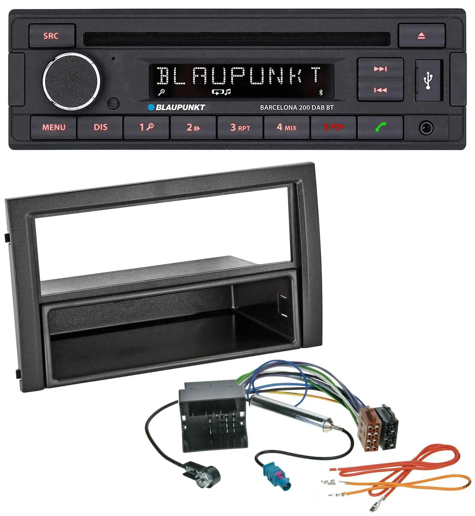 Автомагнитола Blaupunkt USB DAB CD Bluetooth MP3 для Skoda Fabia 6Y Facelift (2004–20)