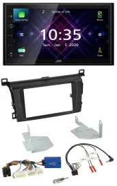 JVC DAB 2DIN Lenkrad Bluetooth USB Autoradio für Toyota RAV 4 ab 2013