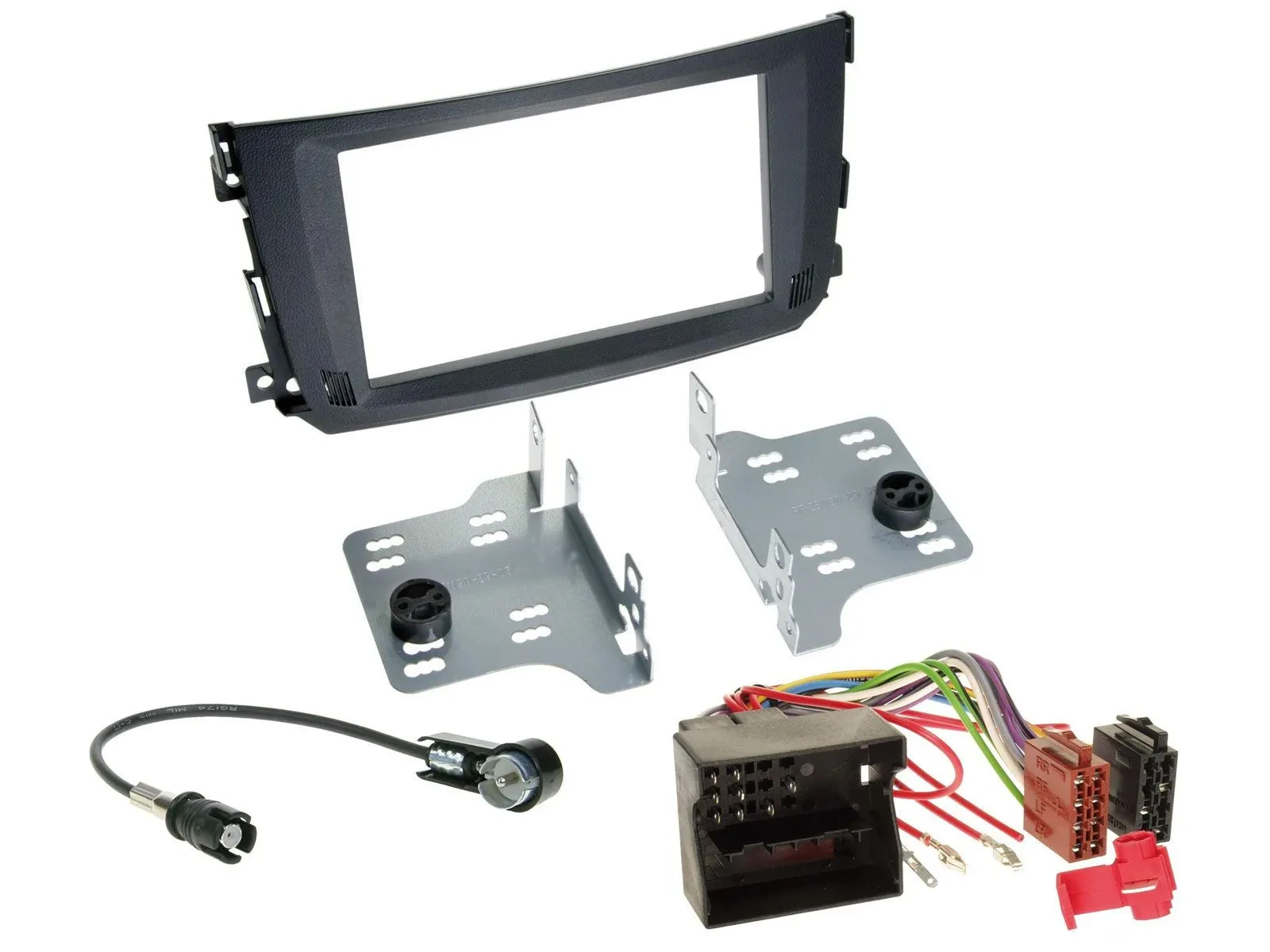 Radioeinbauset Doppel DIN Autoradio für Smart ForTwo 2010-14 Quadlock