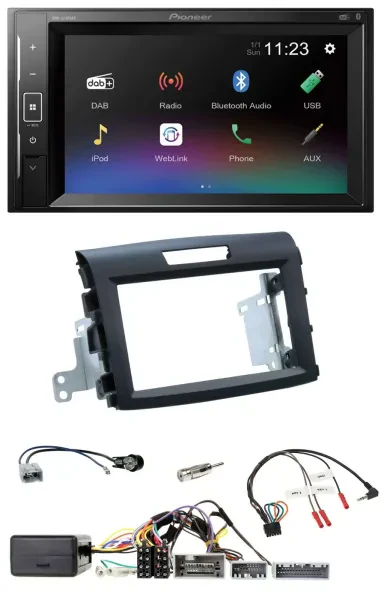 Pioneer DAB Lenkrad 2DIN Bluetooth USB Autoradio für Honda CR-V FR5/FR6 ab 2013