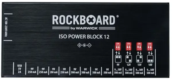 Блок питания для гитарных педалей Rockboard ISO Power Block V12 IEC