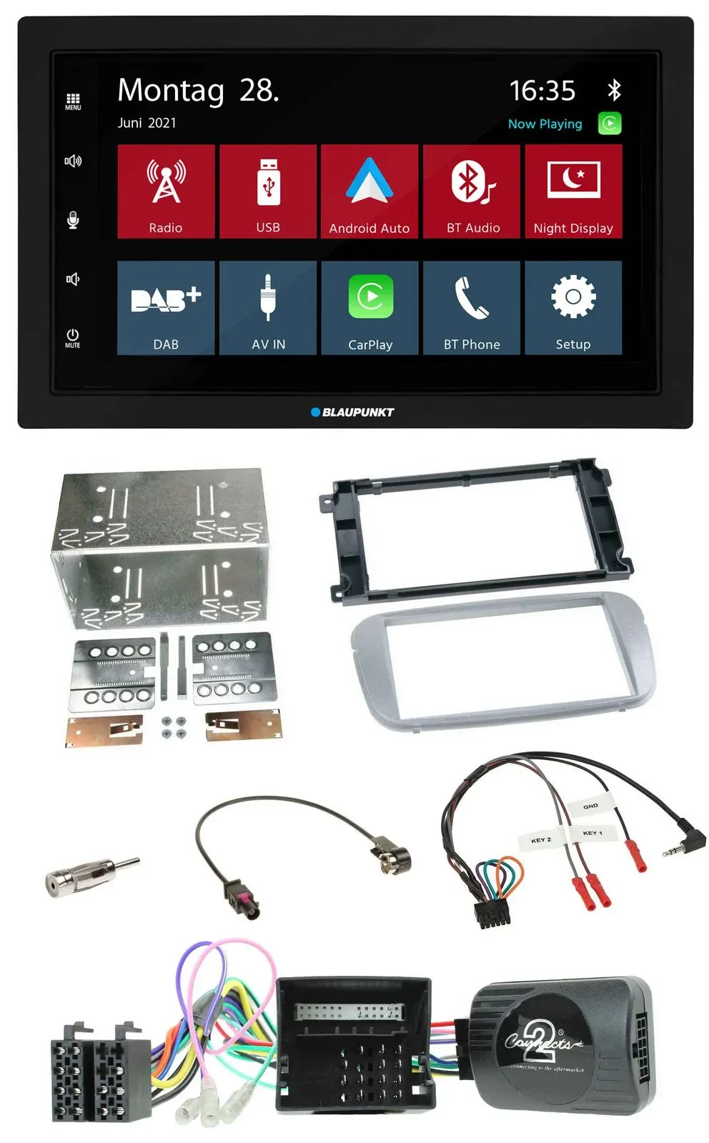 Blaupunkt Lenkrad Bluetooth DAB 2DIN USB Autoradio für Ford Mondeo S-Max Profi s