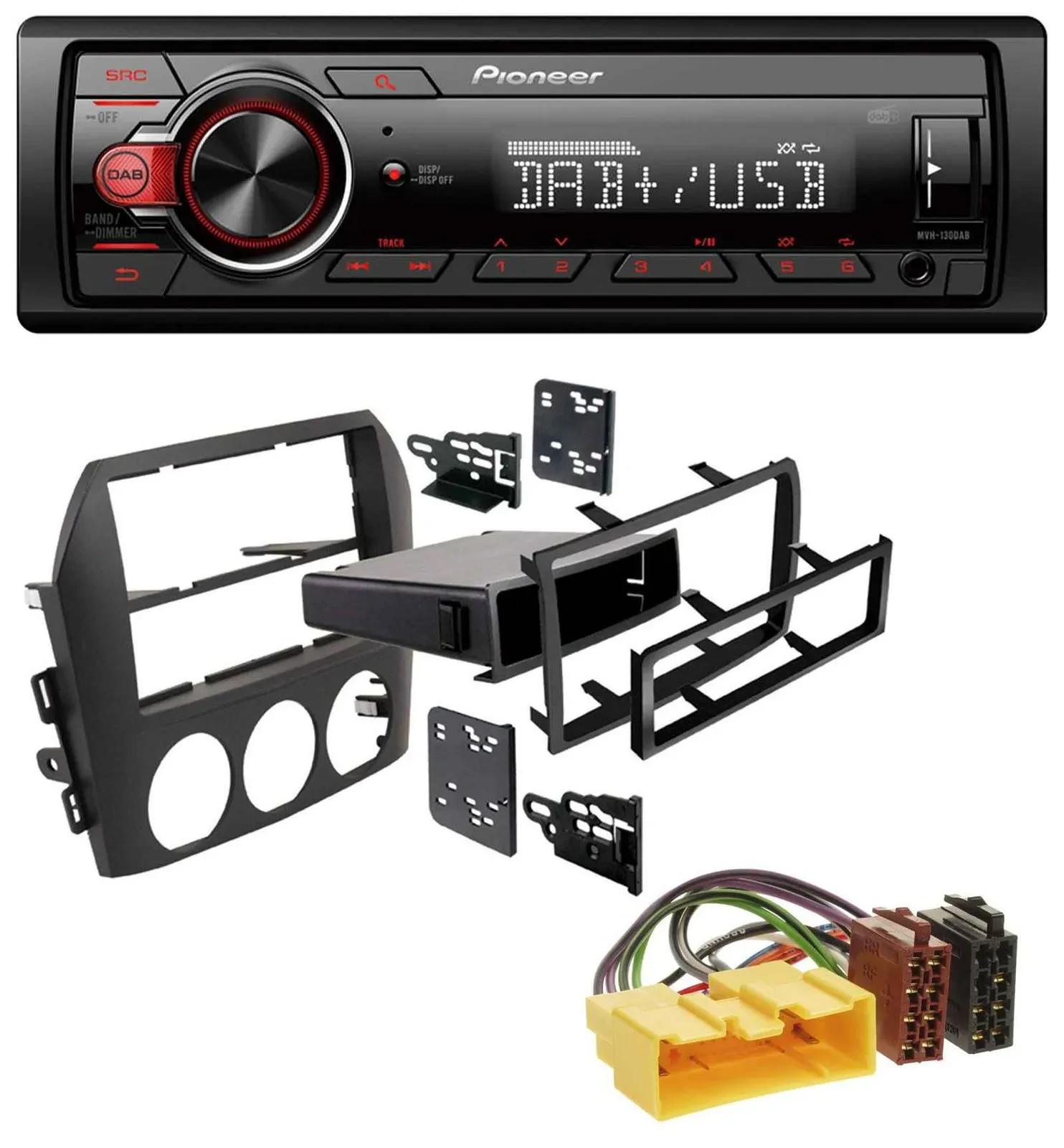 Автомагнитола для Mazda MX-5 (2005–2008) Pioneer 1 DIN, DAB, USB, AUX
