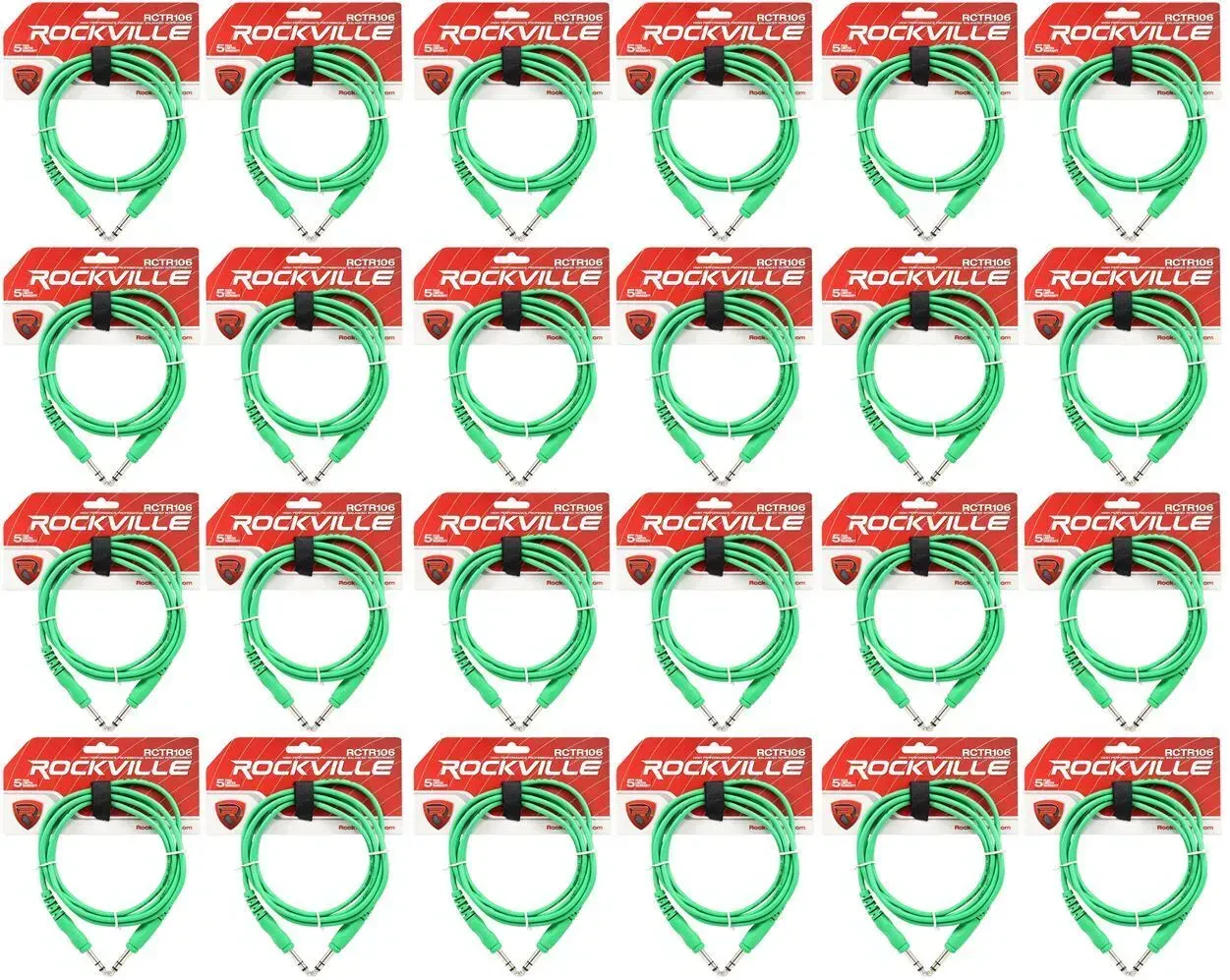 Коммутационный кабель Rockville RCTR106G Green 1.8 м (24 штуки)