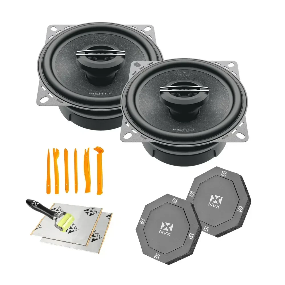 Hertz CX 100 4" Coaxial Car Speakers with Speaker Accessories