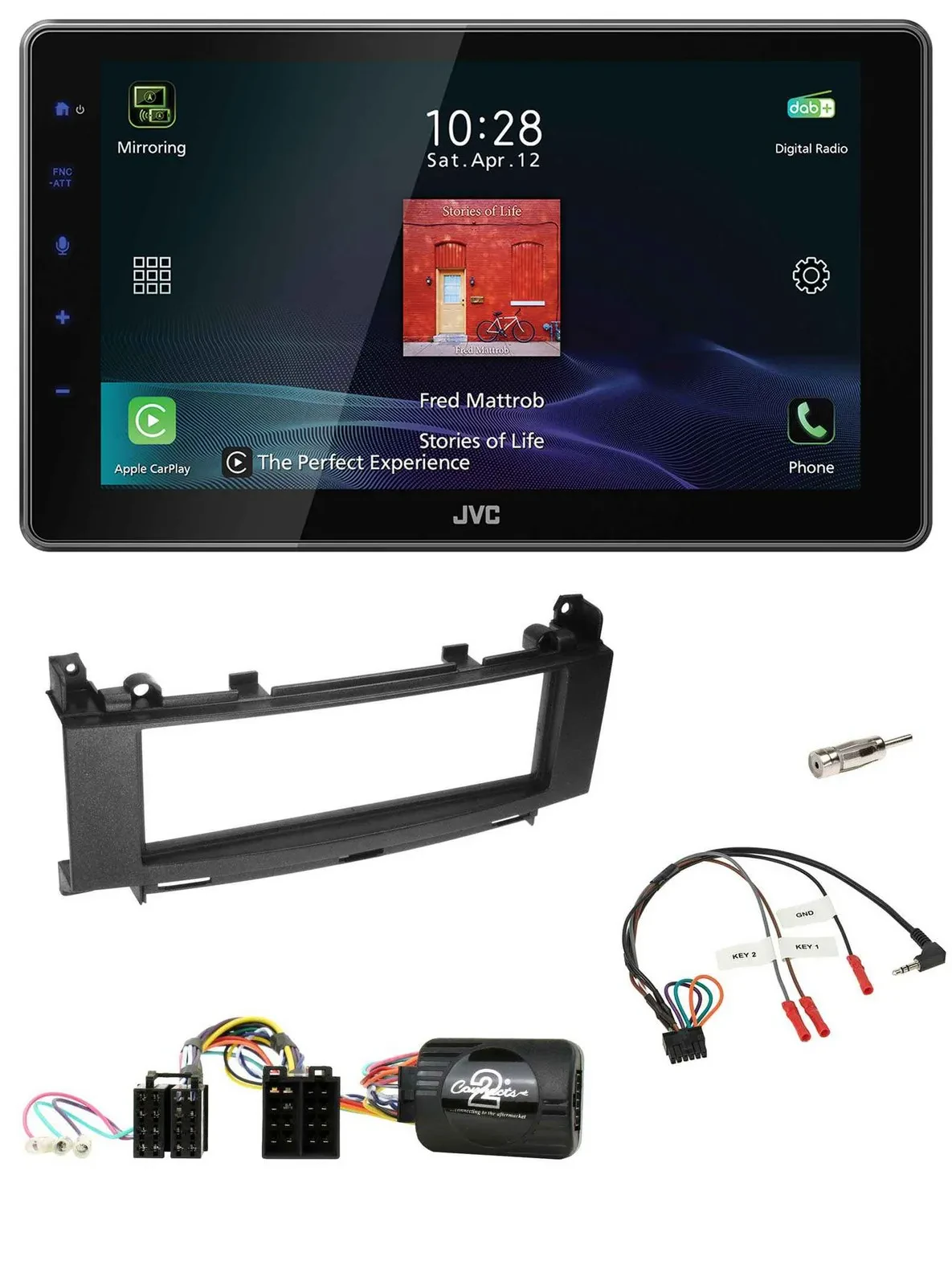 JVC DAB Lenkrad Bluetooth USB Autoradio für Mercedes A-Klasse B-Klasse 2005-2011