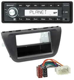 Continental USB MP3 AUX 1DIN Autoradio für Suzuki SX4 S-Cross (JY ab 2013)