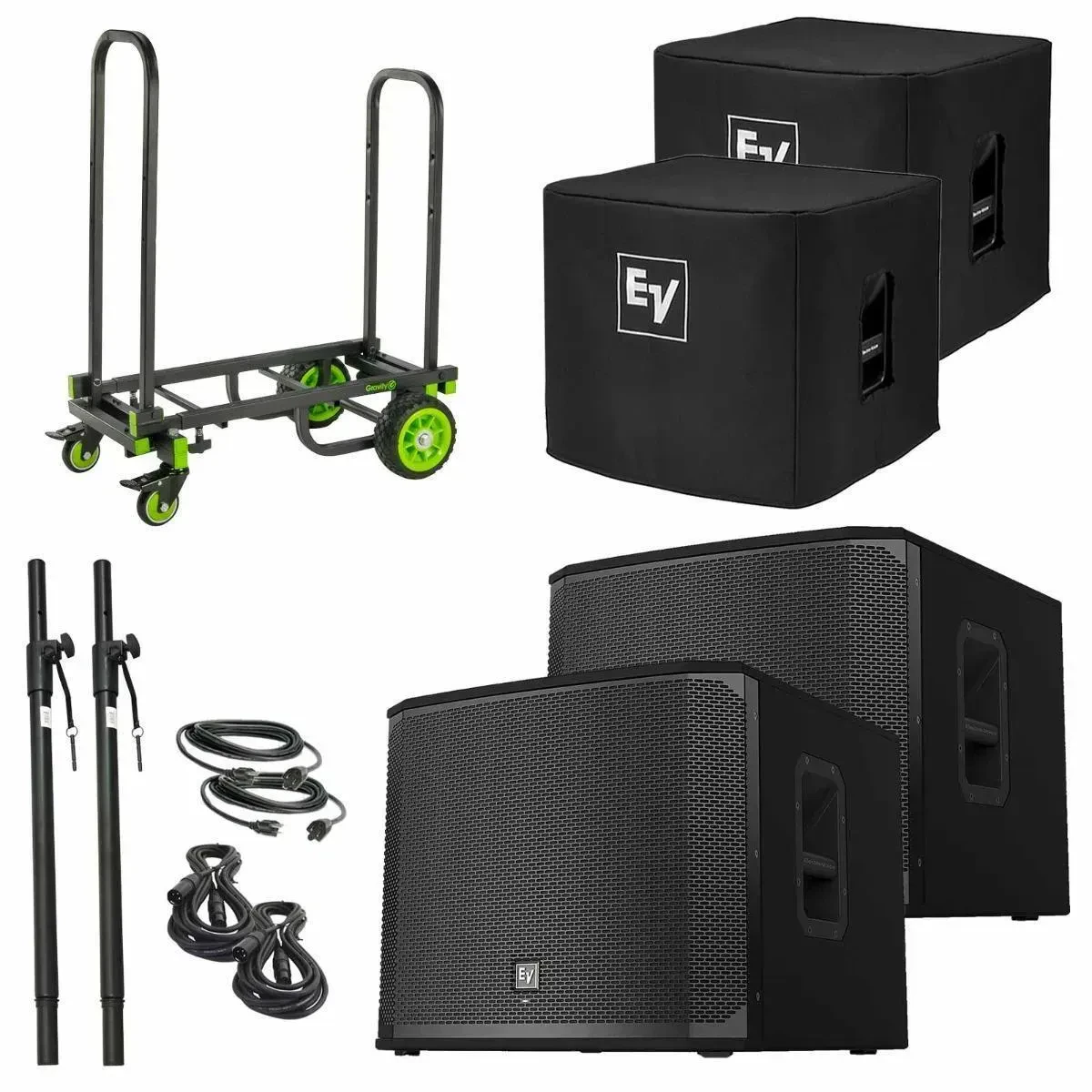 Сабвуфер активный Electro-Voice EKX-18SP Black с аксессуарами (пара)