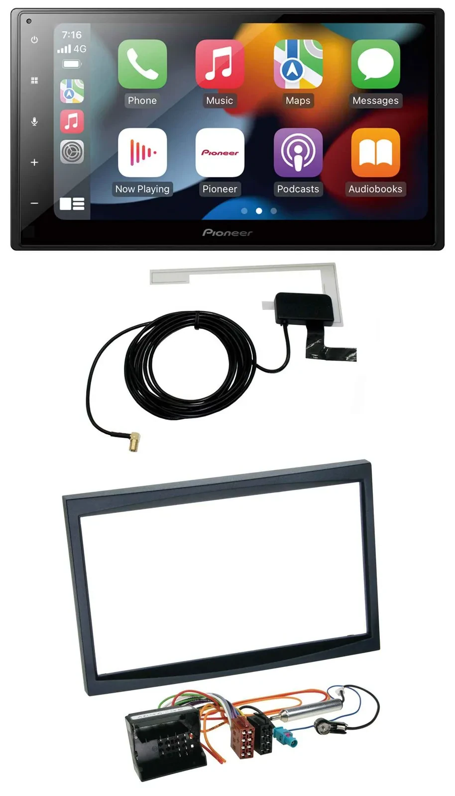 Pioneer MP3 USB Bluetooth DAB 2DIN Autoradio für Citroen C3 C2 Berlingo Jumpy sc