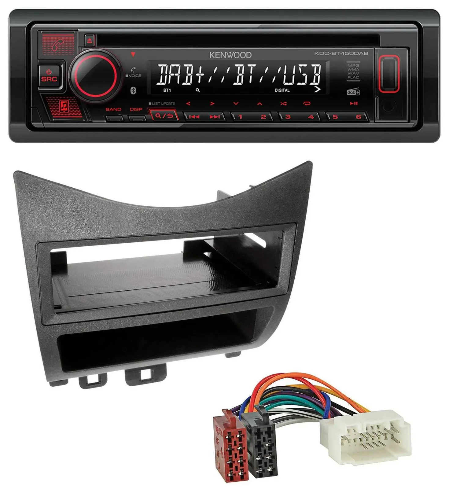 Автомагнитола Kenwood CD/MP3, USB, Bluetooth, DAB для Honda Accord (2003–2007)