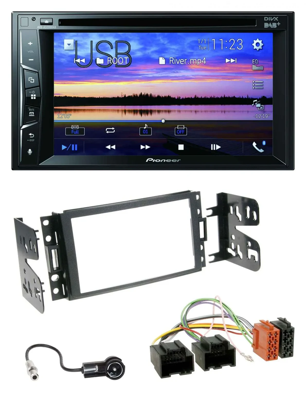 Pioneer Bluetooth 2DIN USB DVD DAB MP3 Autoradio für Chevrolet Corvette Uplander