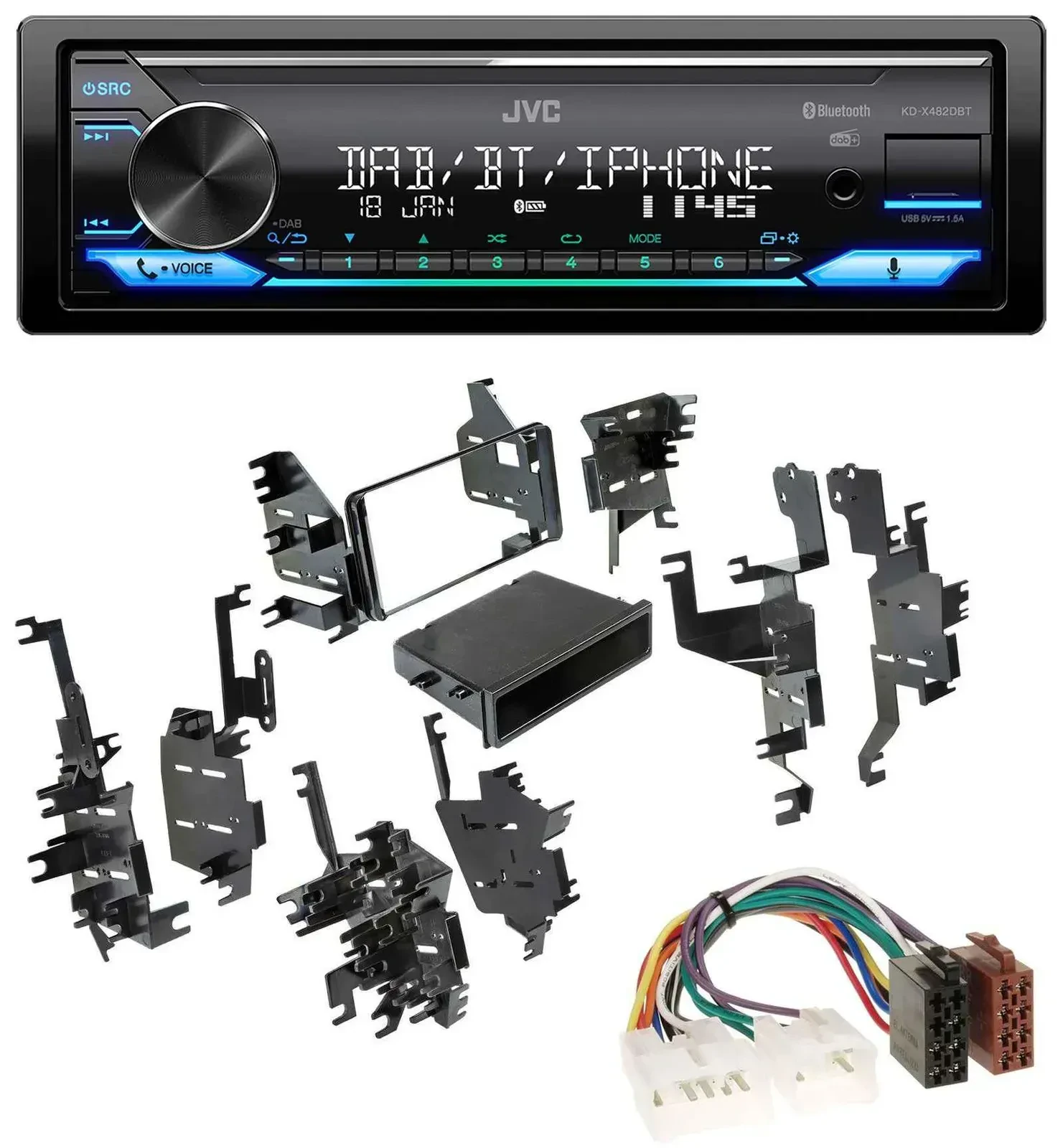 Автомагнитола JVC Bluetooth, DAB, USB, MP3 для Toyota Tundra/Celica/FJ