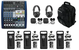 Микшер для живого звука и студии PreSonus StudioLive AR8 8-канальный (набор) с рюкзаком, наушниками и микрофонами