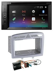 Pioneer Bluetooth MP3 USB 2DIN DAB DVD Autoradio für Peugeot 308 09-13 warmsilbe