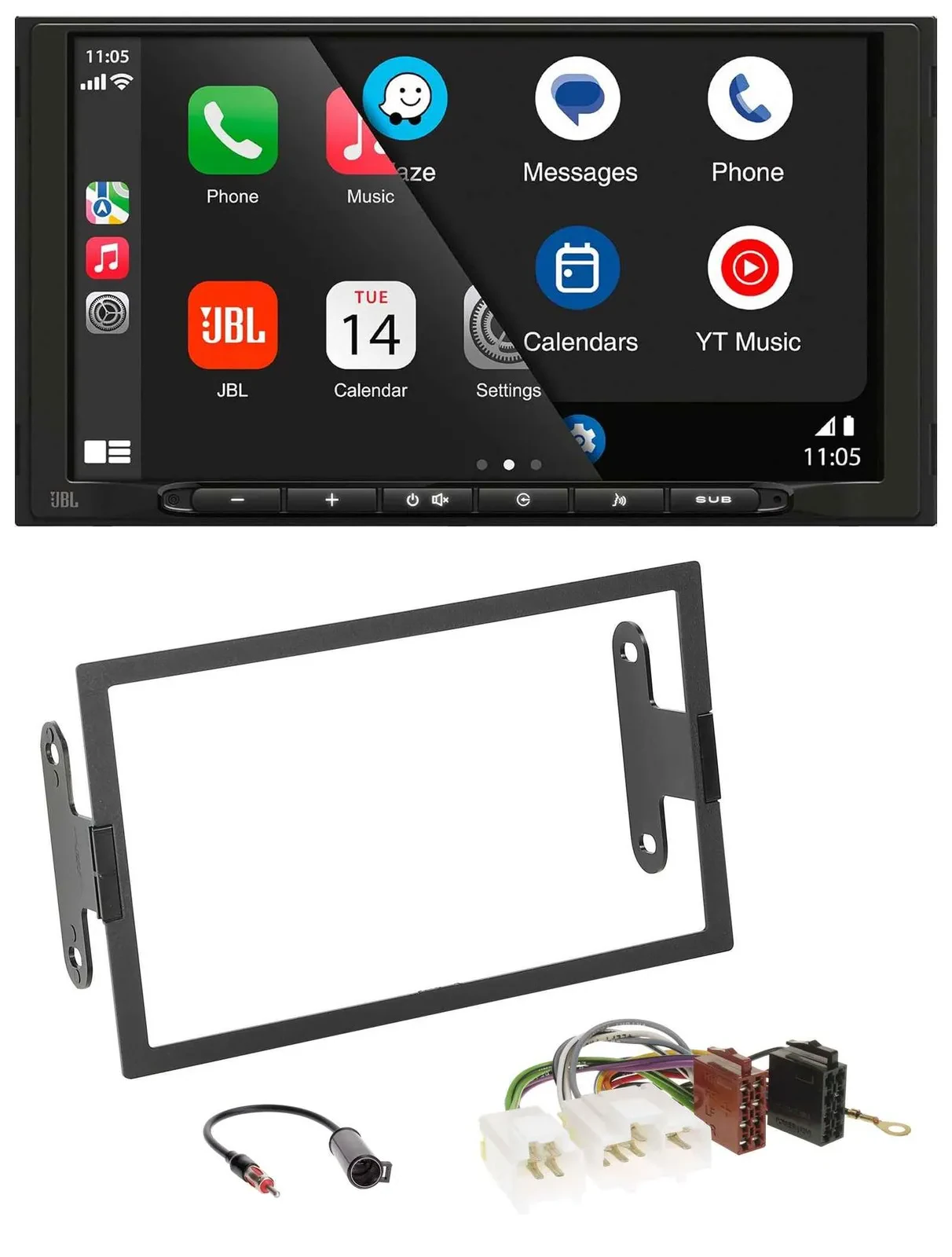 Автомагнитола JBL 2-DIN DAB Bluetooth USB MP3 для Nissan 200 SX (1994–1998), 240 SX (1995)