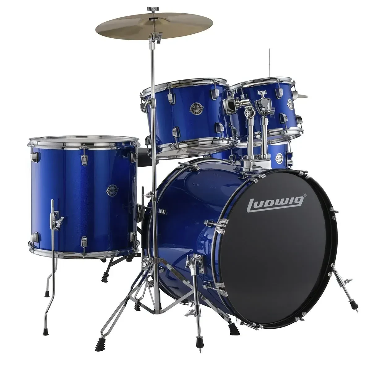 Accent Drive 5-Piece Drum Set  22" Bass Drum Bass Blue Sparkle