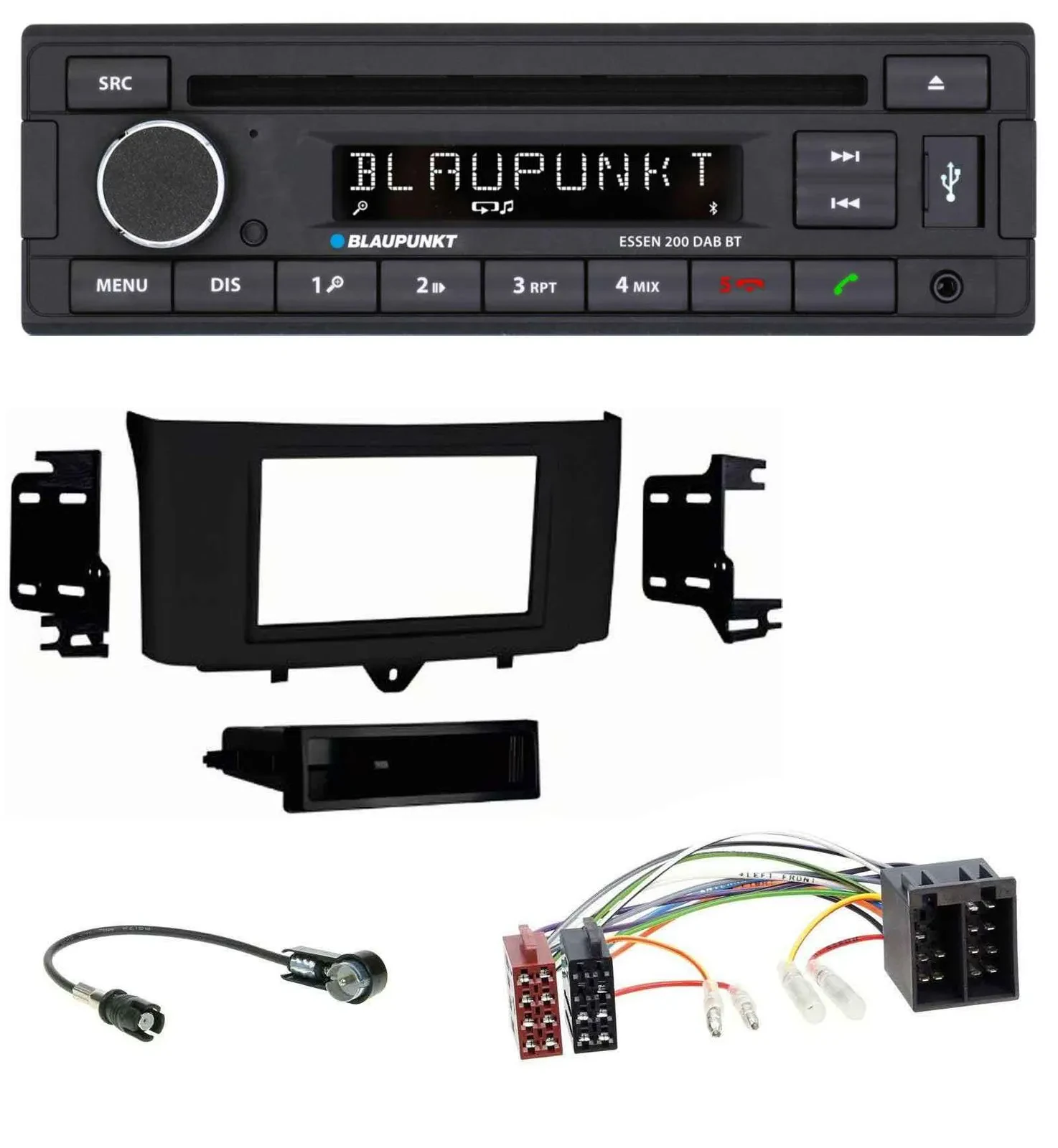 Blaupunkt USB MP3 Bluetooth DAB CD Autoradio für Smart ForTwo (2010-2015)