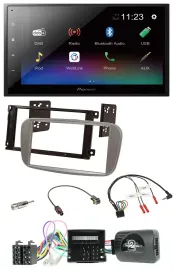 Автомагнитола Pioneer 2DIN USB Bluetooth DAB, поддержка управления на руле, совместима с Ford C-Max/Galaxy/Focus, CAN