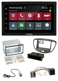 Blaupunkt DAB Bluetooth USB MP3 2DIN Autoradio für Hyundai i10 2008-13 dunkelsil