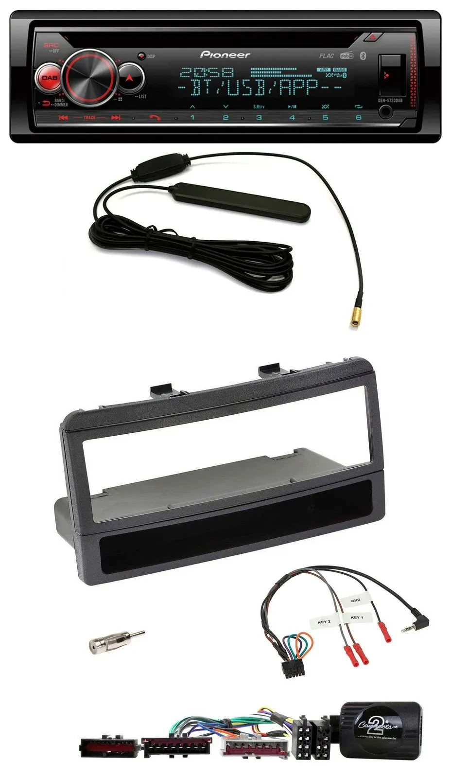 Pioneer USB DAB Lenkrad Bluetooth CD Autoradio für Ford Focus Escort Fiesta schw